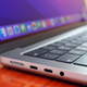 The MagSafe 3 charging port, two Thunderbolt 4 ports, and a headphone jack are on the left side.